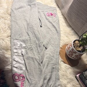 Aeropostale Gray and Pink Kids Joggers